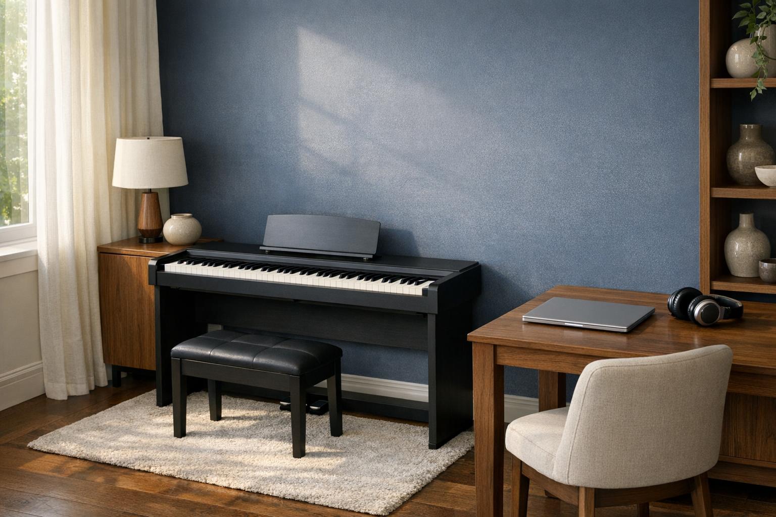 Weighted 88-Key Digital Pianos: Compare the Evidence AI-generated editorial illustration.