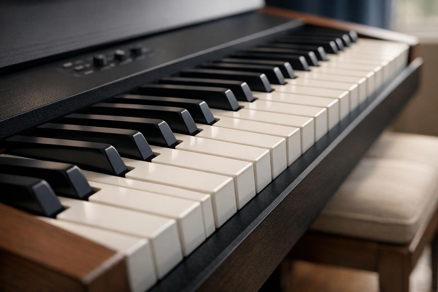 Weighted and Semi-Weighted Piano Keys Explained AI-generated editorial illustration.